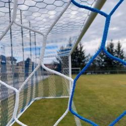 LEÓN DE ORO Football HEX M120 fotbalová síť bílá-modrá