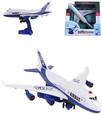 Letadlo Airbus 757 s funkcí simulovaného vzletu na baterie Světlo Zvuk plast