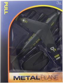 Letadlo army kovové zpětný chod se stojánkem na baterie 2 barvy Světlo Zvuk