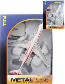 Letadlo bílé kovové zpětný chod se stojánkem na baterie 2 barvy Světlo Zvuk Letadlo bílé kovové zpětný chod se stojánkem na baterie 2 barvy Světlo Zvuk