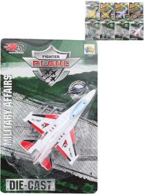 Letadlo kovový model 12cm vojenský bojový letoun 8 druhů na kartě Letadlo kovový model 12cm vojenský bojový letoun 8 druhů na kartě