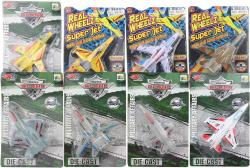 Letadlo kovový model 12cm vojenský bojový letoun 8 druhů na kartě