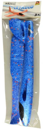 Letadlo soft házecí polystyrenové 34cm různé barvy na házení v sáčku