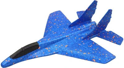 Letadlo soft pěnové stíhačka házecí 42cm polystyrenová modrá Letadlo soft pěnové stíhačka házecí 42cm polystyrenová modrá