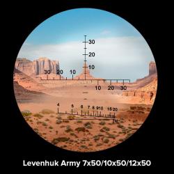 Levenhuk Dalekohled Army 12x50 se zaměřovačem