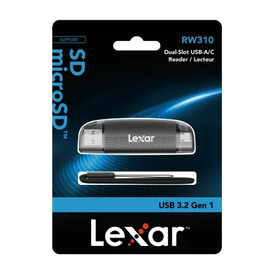 Lexar LRW310X Dual USB-A/C černá čtečka paměťových karet micro SD, SD USB 3.1
