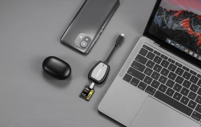 Lexar LRW470U-RNHNG černo-šedá čtečka paměťových karet SD/microSD USB-C