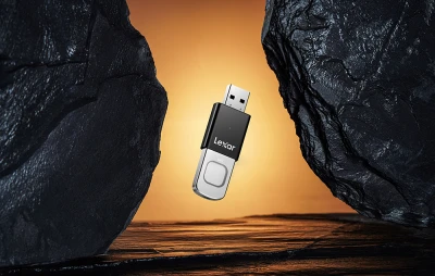 Lexar Fingerprint F35 Pro černo-stříbrný 64GB USB 3.2 flash disk