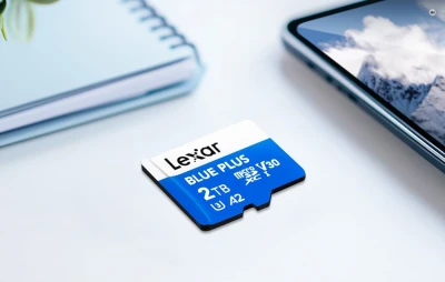 Lexar 3.0 bílo-modrá 64 GB microSD paměťová karta