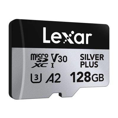 Lexar High-Performance Silver Plus microSDXC 128GB paměťová karta s adaptérem