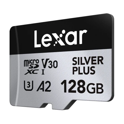 Lexar High-Performance Silver Plus microSDXC 128GB paměťová karta s adaptérem