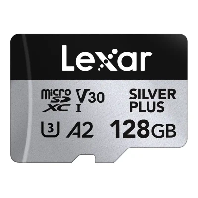 Lexar High-Performance Silver Plus microSDXC 128GB paměťová karta s adaptérem