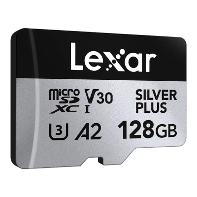 Lexar High-Performance Silver Plus microSDXC 128GB paměťová karta s adaptérem