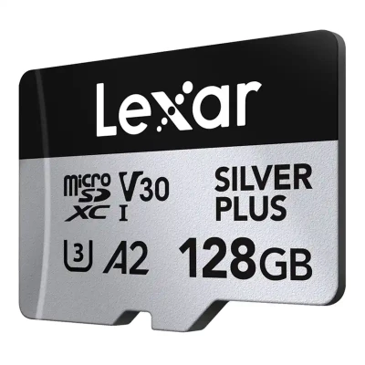 Lexar High-Performance Silver Plus microSDXC 128GB paměťová karta s adaptérem