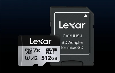 Lexar High-Performance Silver Plus 512GB microSDXC paměťová karta + adaptér