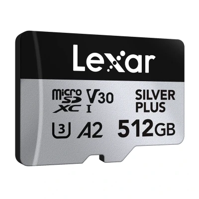 Lexar High-Performance Silver Plus 512GB microSDXC paměťová karta + adaptér