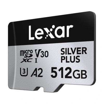 Lexar High-Performance Silver Plus 512GB microSDXC paměťová karta + adaptér
