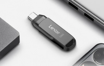 Lexar JumpDrive D400 Dual Type-C/Type-A tmavě šedý 128GB USB flash disk