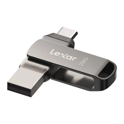 Lexar JumpDrive D400 tmavě šedý Dual Type-C/Type-A USB 3.1 256GB flash disk