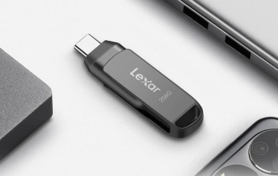 Lexar JumpDrive D400 tmavě šedý Dual Type-C/Type-A USB 3.1 256GB flash disk