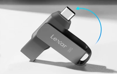 Lexar JumpDrive D400 Dual Type-C a Type-A tmavě šedý 32GB USB flash disk