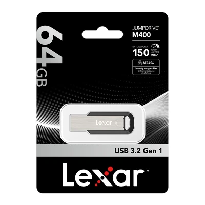 Lexar JumpDrive M400 stříbrno-černý USB 3.0 64GB flash disk