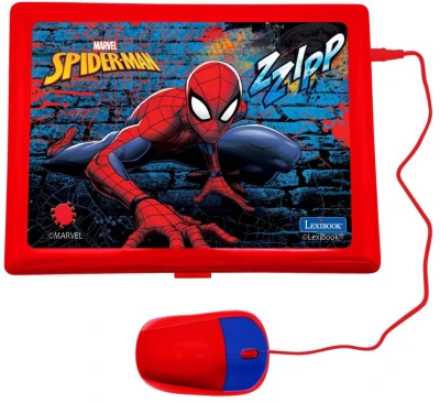 Lexibook česko-anglický vzdělávací notebook Spiderman 124 aktivit na baterie