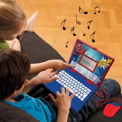 Lexibook česko-anglický vzdělávací notebook Spiderman 124 aktivit na baterie