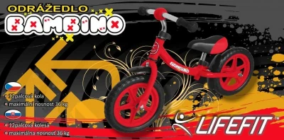 LIFEFIT BAMBINO 12 červené dětské odrážedlo