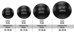 Lifefit Gymnastický míč Anti-burst 65 cm černý