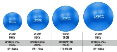Lifefit Gymnastický míč Anti-burst 65 cm modrý (VÝPRODEJ)