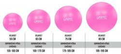 Lifefit ANTI-BURST 65 cm, růžový Gymnastický míč