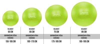 Lifefit 65cm zelený gymnastický míč