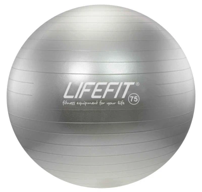 Lifefit Gymnastický míč Anti-burst 75 cm stříbrný