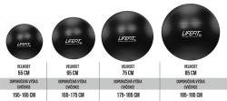 Lifefit Gymnastický míč Anti-burst 85 cm černý