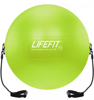 Lifefit 75cm zelený gymnastický míč s expandérem Lifefit 75cm zelený gymnastický míč s expandérem