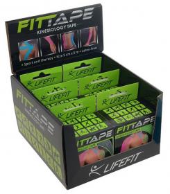 Lifefit Kinesion tape 5cmx5m 6 ks mix barev