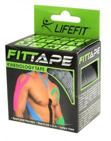 Lifefit Kinesion tape 5cmx5m, černá