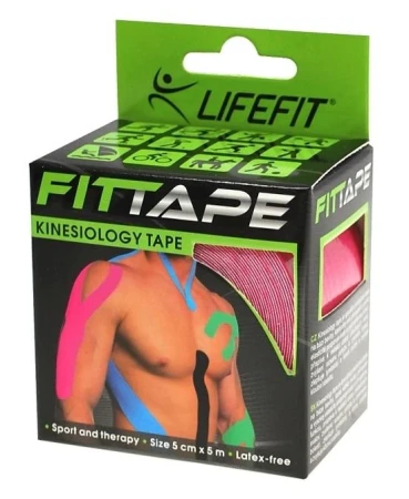 Lifefit Kinesion tape 5cmx5m, ružová