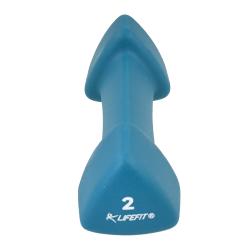 Lifefit Neoprenová činka Triangle 1 x 2.0 kg modrá