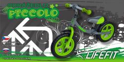 LIFEFIT PICCOLO 12[34] šedo-zelené dětské odrážedlo