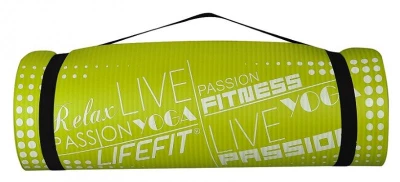 Lifefit Podložka Yoga MAT Exkluziv Plus 180x58x1,5cm světle zelená