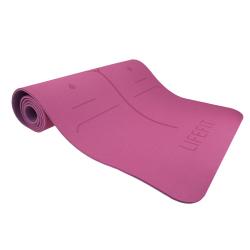 Lifefit Podložka Yoga MAT Lotos Duo 183x58x0 6cm bordó