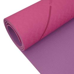 Lifefit Podložka Yoga MAT Lotos Duo 183x58x0 6cm bordó