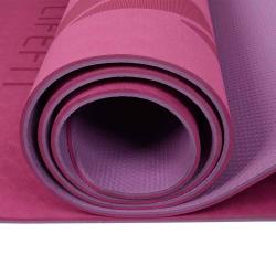 Lifefit Podložka Yoga MAT Lotos Duo 183x58x0 6cm bordó