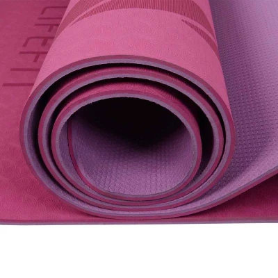 Lifefit Podložka Yoga MAT Lotos Duo 183x58x0 6cm bordó
