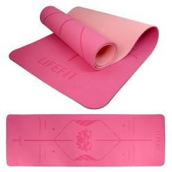 Lifefit Podložka Yoga MAT Lotos Duo 183x58x0 6cm růžová
