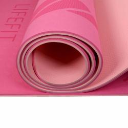 Lifefit Podložka Yoga MAT Lotos Duo 183x58x0 6cm růžová