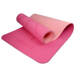 Lifefit Podložka Yoga MAT Lotos Duo 183x58x0 6cm růžová (VÝPRODEJ)
