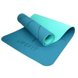Lifefit Podložka Yoga MAT Lotos Duo 183x58x0 6cm tyrkysová